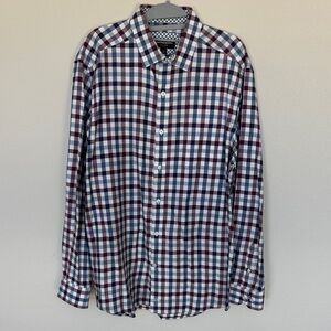 Johnston & Murphy Multicolor Plaid Button Down Shirt